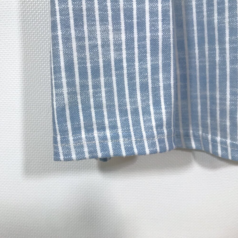 Long Sleeve Casual Striped Knit Top Blue White XL - Picture 2 of 7
